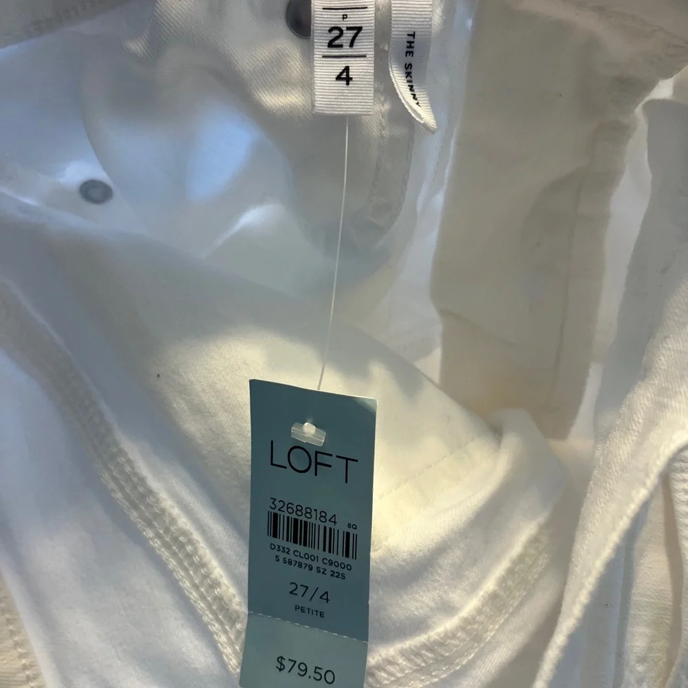 LOFT Women's Bright White Cropped Jeans - Picture 4 of 5